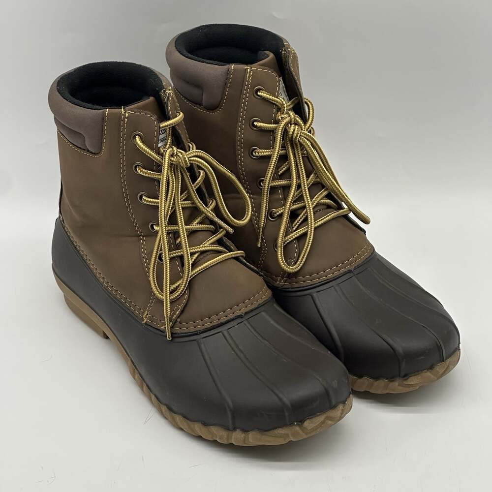 ALEADER Waterproof Shell Fur Lined Insulated Winter Snow Boots Men's Size 10